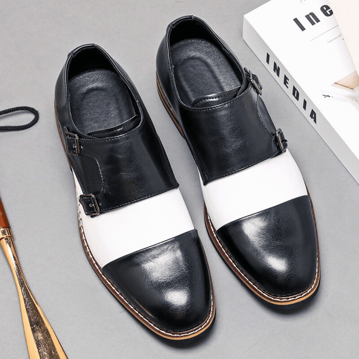 Weston & Finch - The Aveliere Monk Strap - 14:771665 Brown White;200000124:100010483