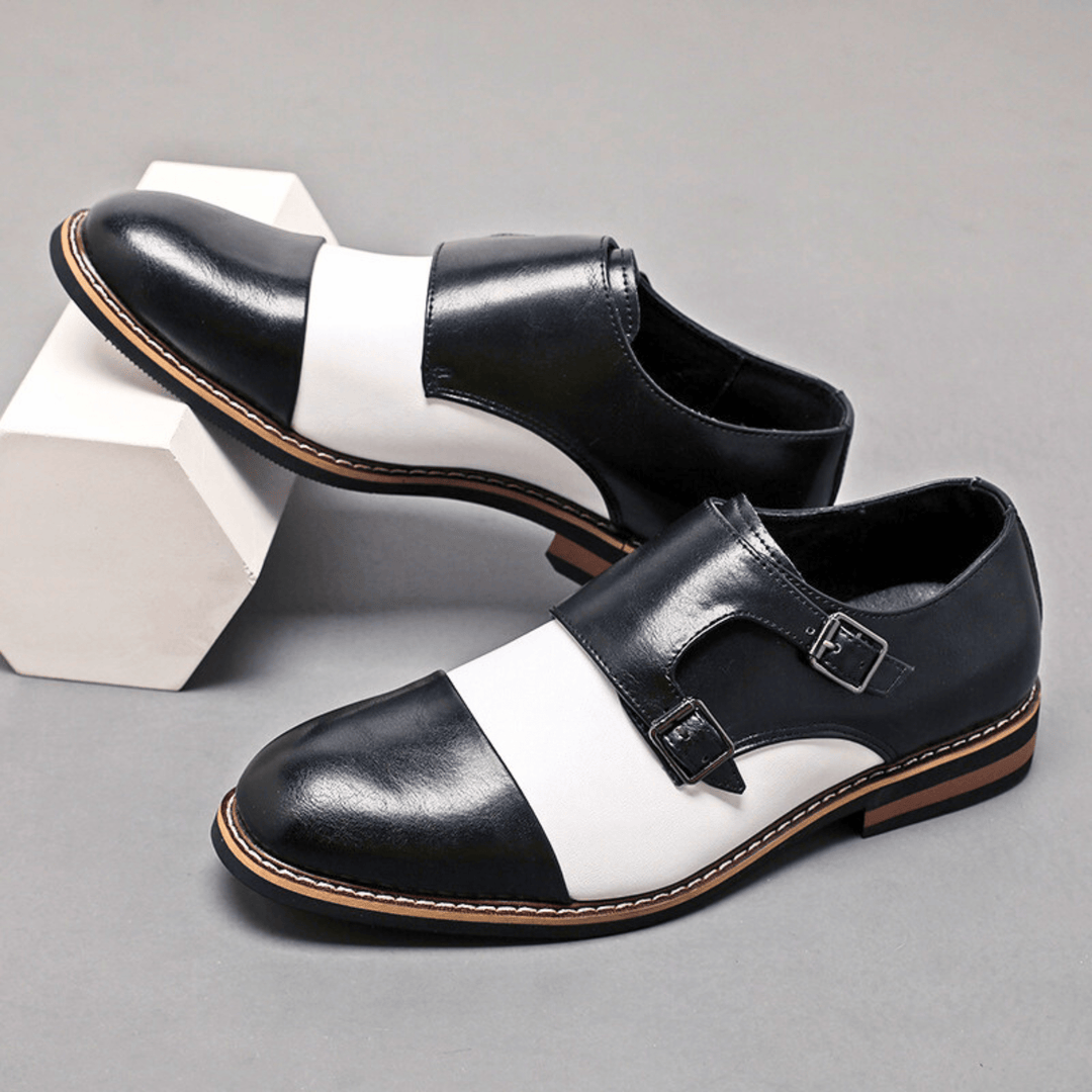 Weston & Finch - The Aveliere Monk Strap - 14:771665 Brown White;200000124:100010483