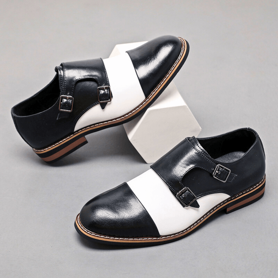 Weston & Finch - The Aveliere Monk Strap - 14:771665 Brown White;200000124:100010483