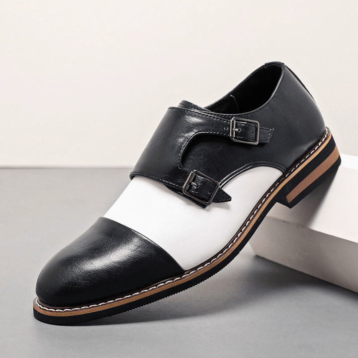 Weston & Finch - The Aveliere Monk Strap - 14:771665 Brown White;200000124:100010483