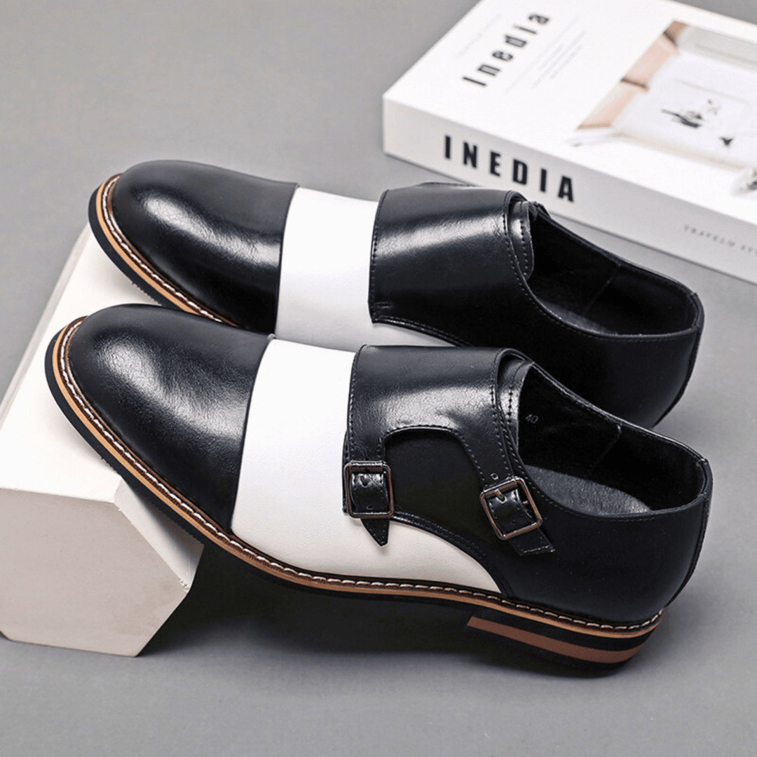 Weston & Finch - The Aveliere Monk Strap - 14:771665 Brown White;200000124:100010483