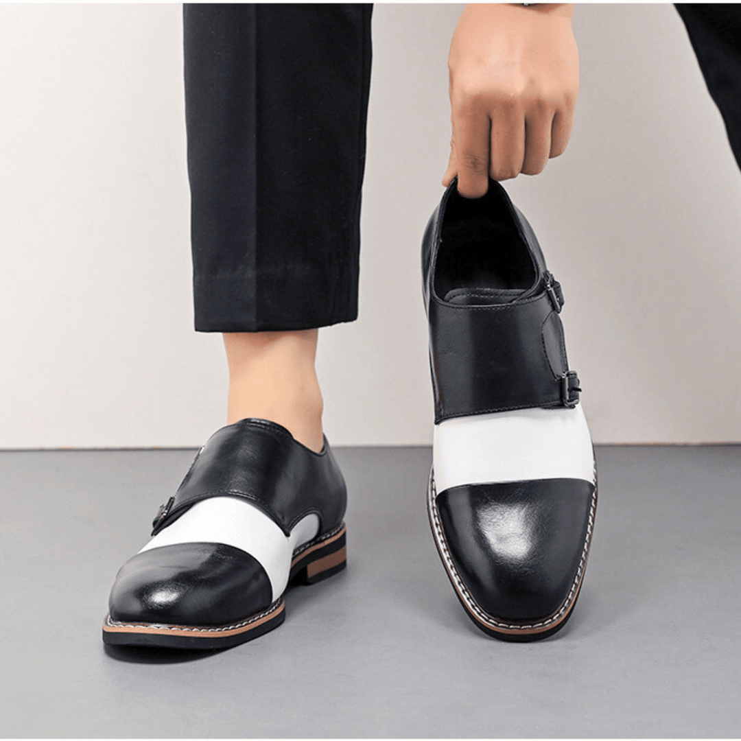 Weston & Finch - The Aveliere Monk Strap - 14:771665 Brown White;200000124:100010483
