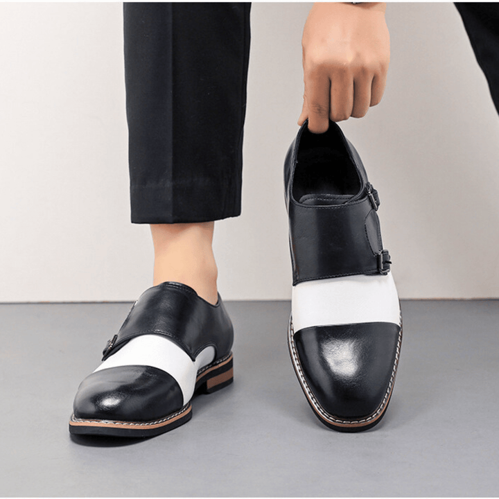 Weston & Finch - The Aveliere Monk Strap - 14:771665 Brown White;200000124:100010483