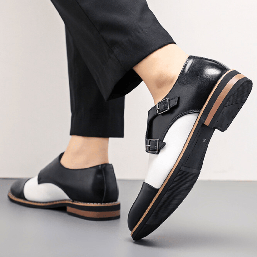 Weston & Finch - The Aveliere Monk Strap - 14:771665 Brown White;200000124:100010483