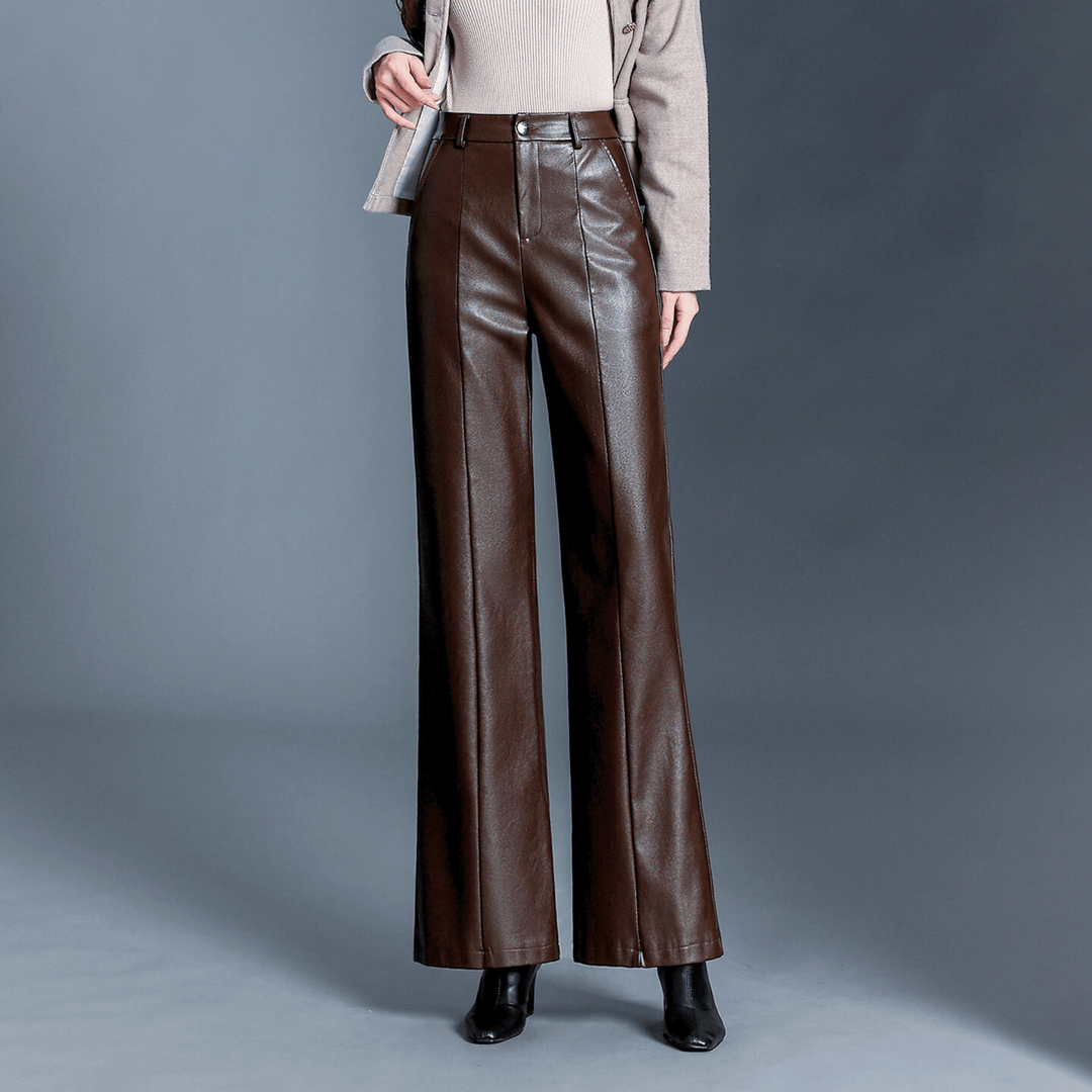 Weston & Finch - The Bellamy Leather Pant - 14:173Coffee;5:4183