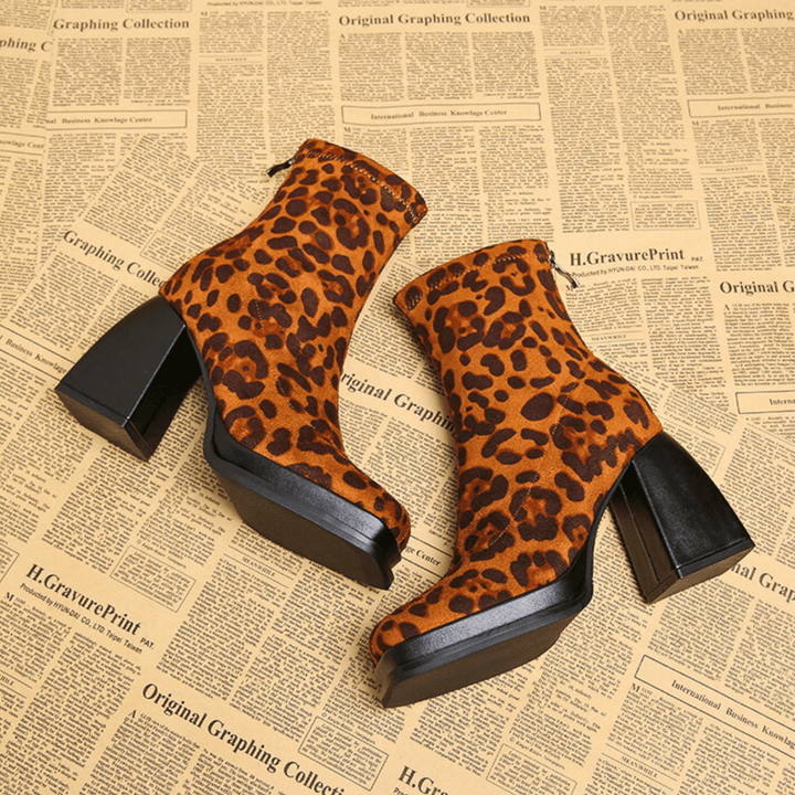 Weston & Finch - The Calvera Boot - 14:29leopard print;200000124:200000333