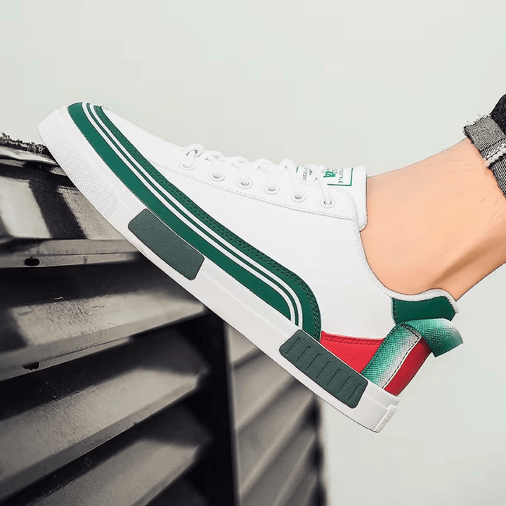 Weston & Finch - The Cassero Sneaker - 14:200004889WHITE and green;200000124:200000364