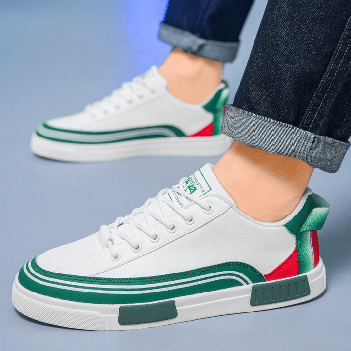 Weston & Finch - The Cassero Sneaker - 14:200004889WHITE and green;200000124:200000364