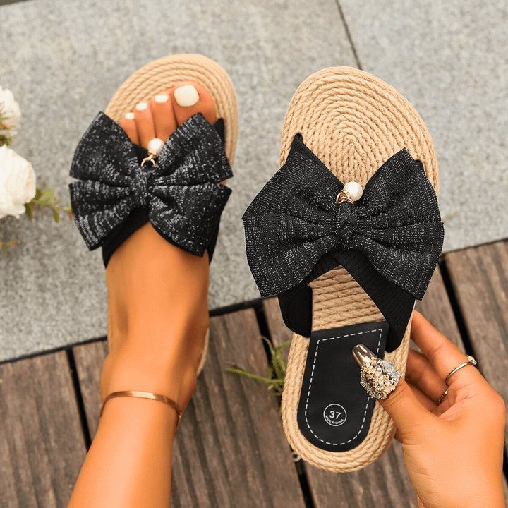 Weston & Finch - The Coral Bow Sandal - 000000000