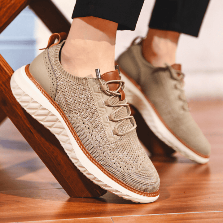 Weston & Finch - The Corbin Knit Sneaker - 14:193Khaki;200000124:200000901