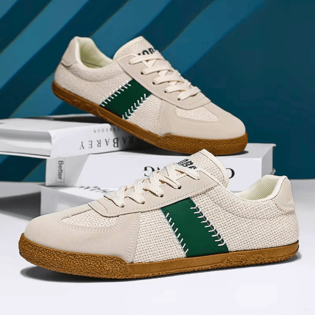 Weston & Finch - The Delano Sneaker - 14:175BeigeGreen;200000124:100010487