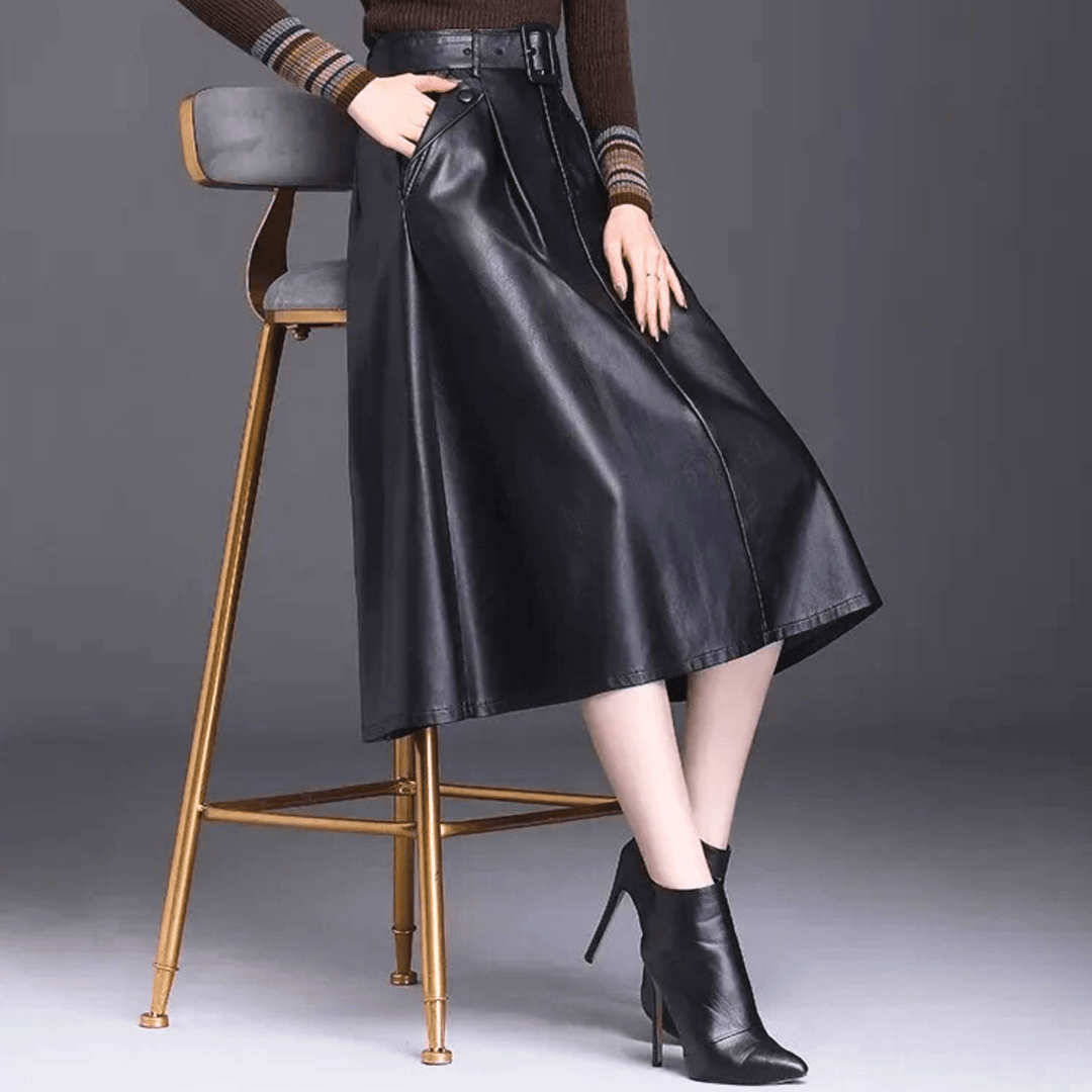 Weston & Finch - The Marvelle Leather Skirt - 14:365458;5:200000990