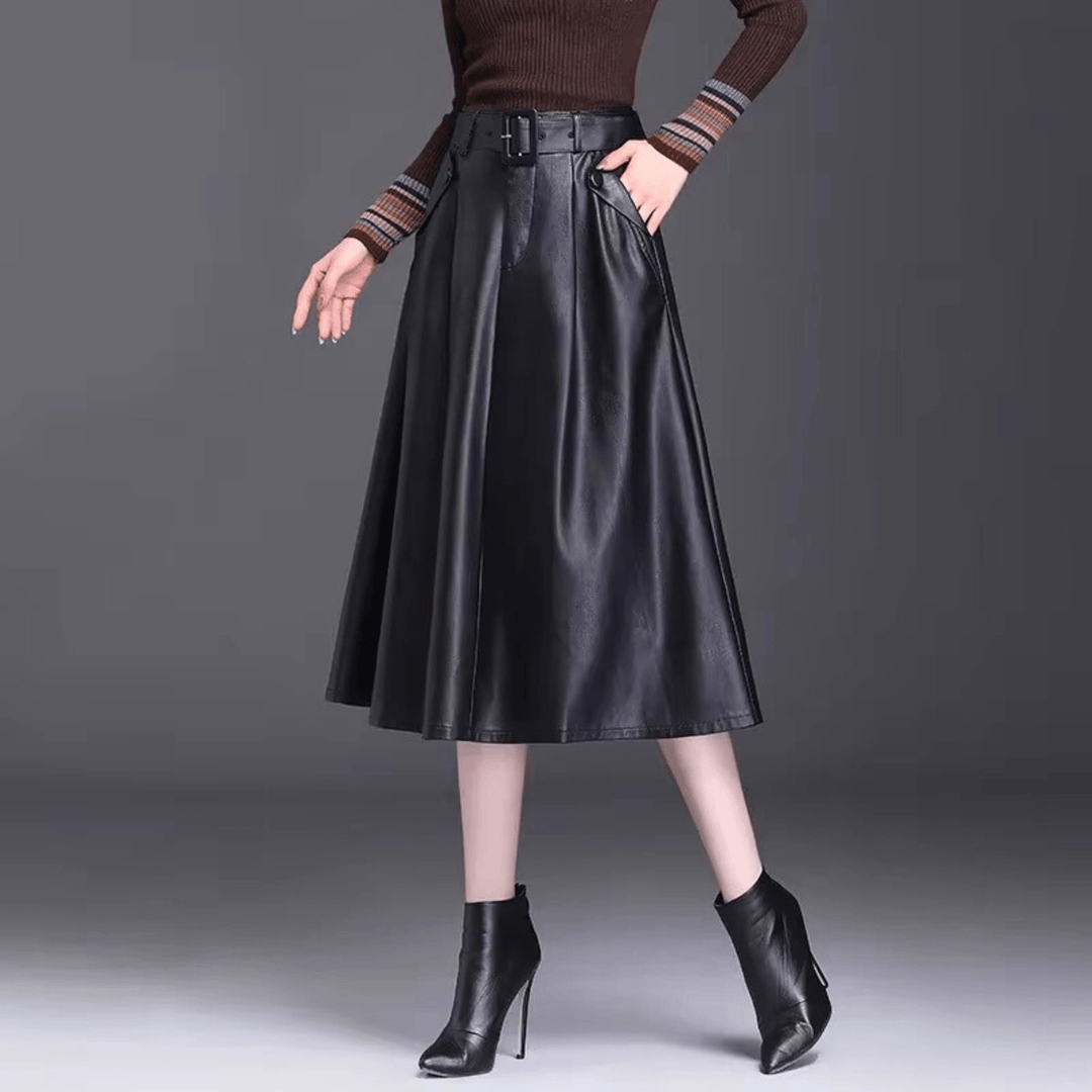 Weston & Finch - The Marvelle Leather Skirt - 14:365458;5:200000990