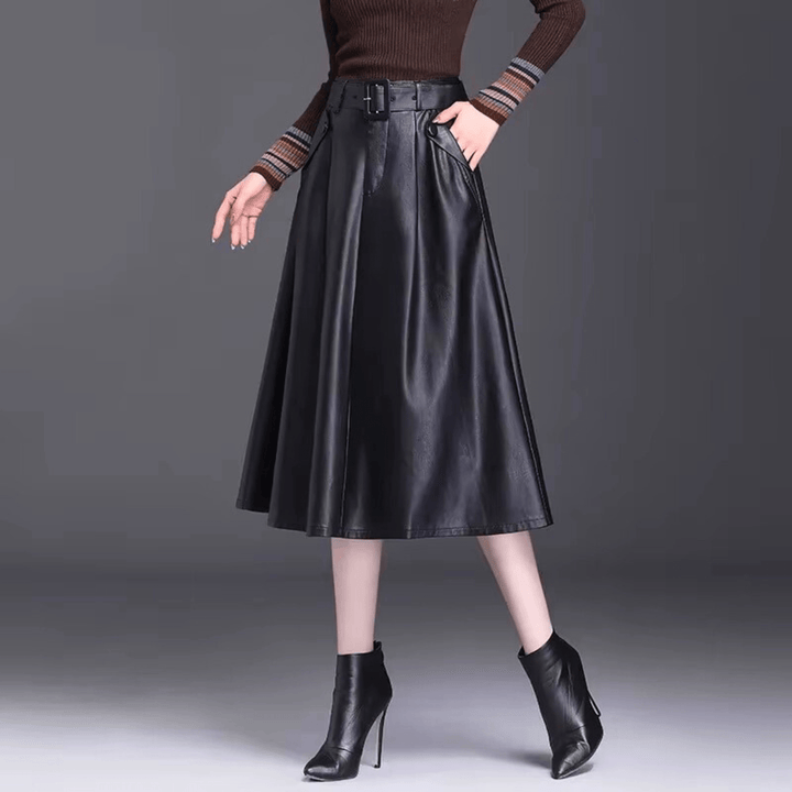 Weston & Finch - The Marvelle Leather Skirt - 14:365458;5:200000990