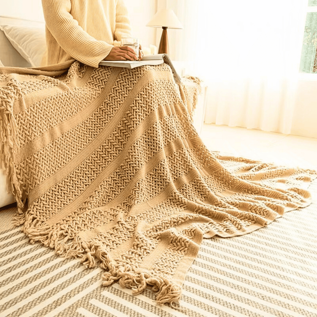 Weston & Finch - The Montier Throw - 14:10khaki;200007763:201336100;5:202530839110x120cm