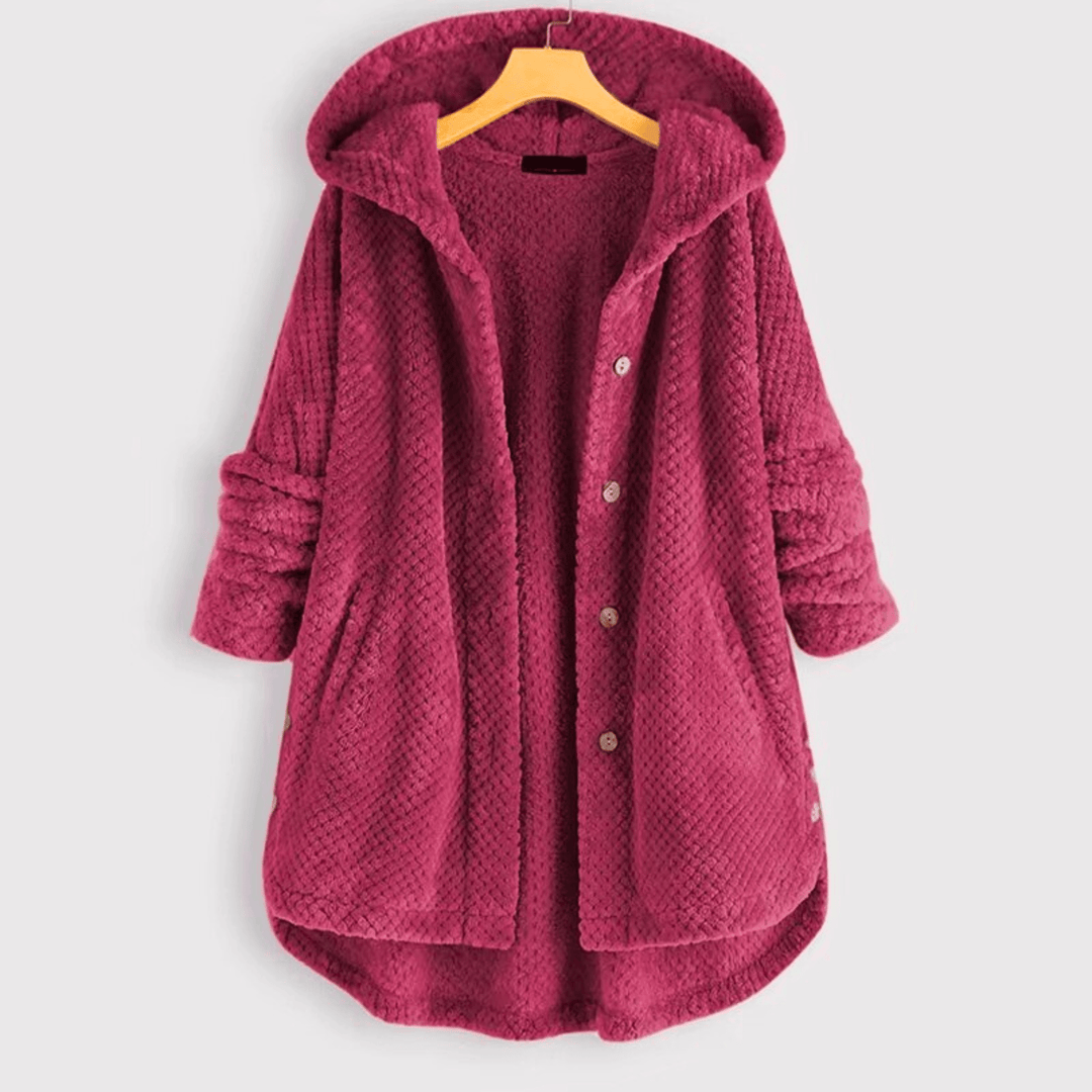 Weston & Finch - The Valente Fleece Coat - 14:200002984wine red;200007763:201336100;5:200000991