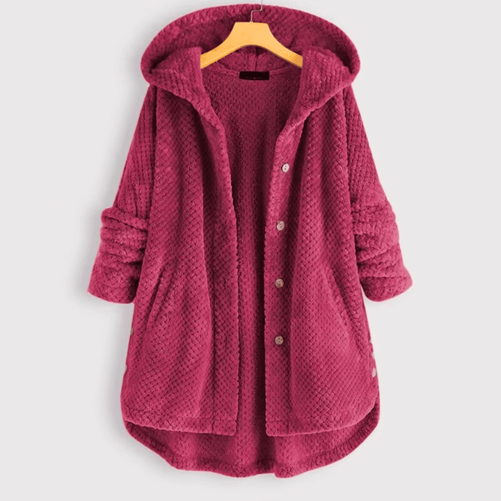 Weston & Finch - The Valente Fleece Coat - 14:200002984wine red;200007763:201336100;5:200000991