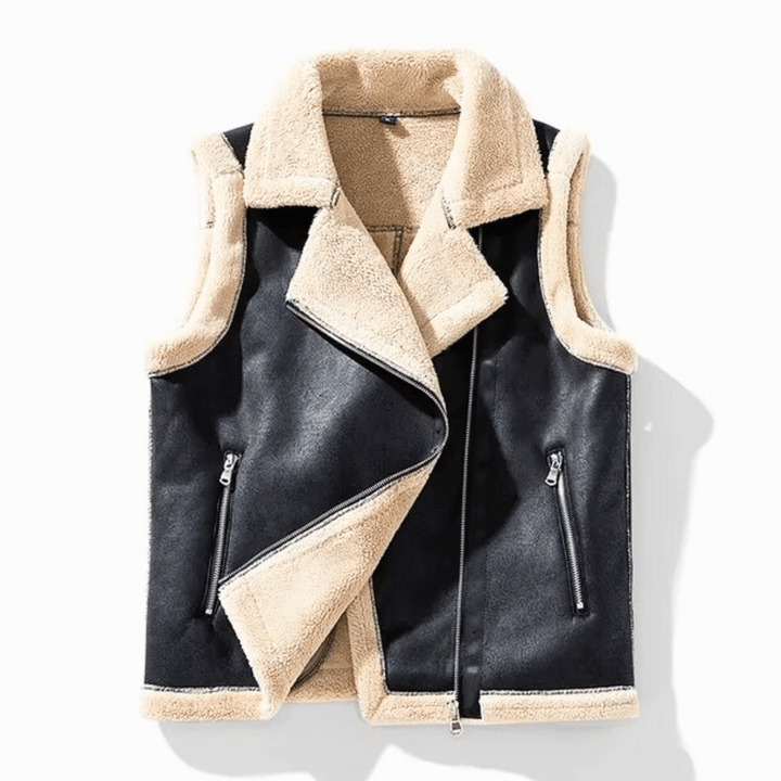Weston & Finch - The Valente Shearling Vest - 14:173Orange;5:4181
