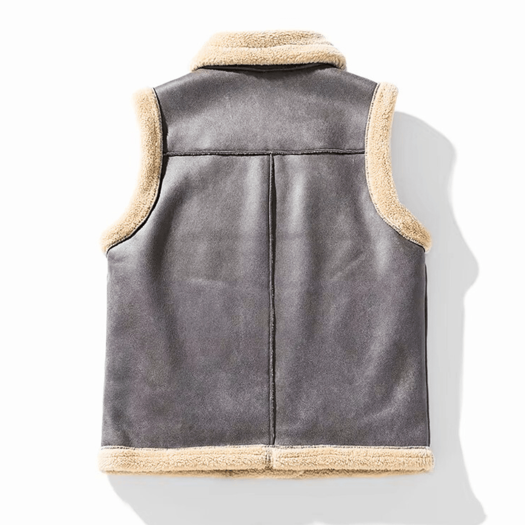 Weston & Finch - The Valente Shearling Vest - 14:193gray;5:4181