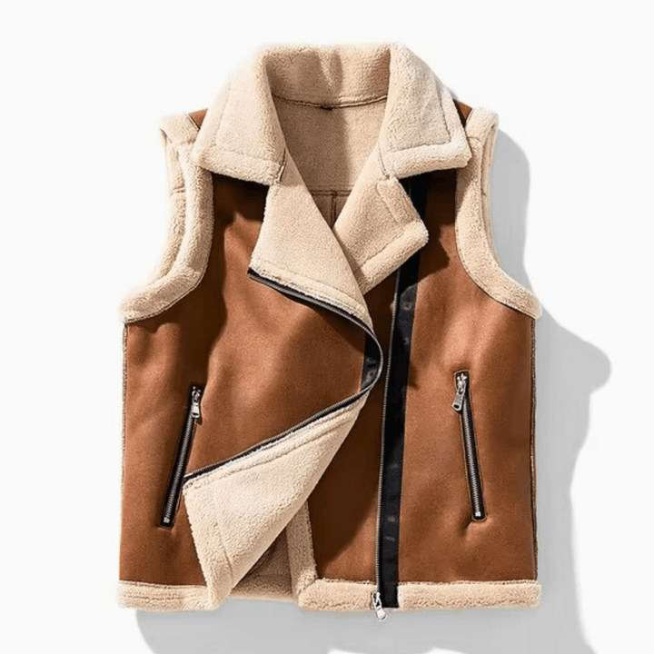 Weston & Finch - The Valente Shearling Vest - 14:771black;5:4181