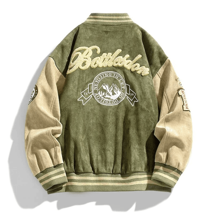 Weston & Finch - The Valente Varsity Jacket - 14:1254Army Green;5:361385