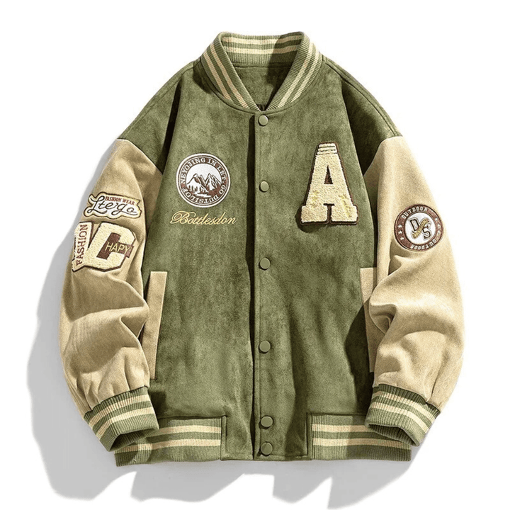 Weston & Finch - The Valente Varsity Jacket - 14:1254Army Green;5:361385
