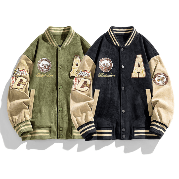 Weston & Finch - The Valente Varsity Jacket - 14:1254Army Green;5:361385