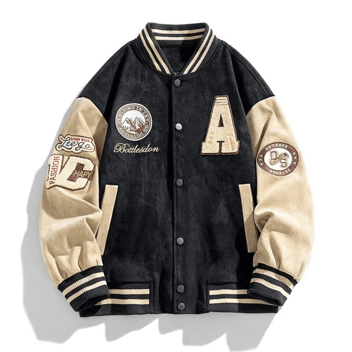 Weston & Finch - The Valente Varsity Jacket - 14:173Black;5:361385