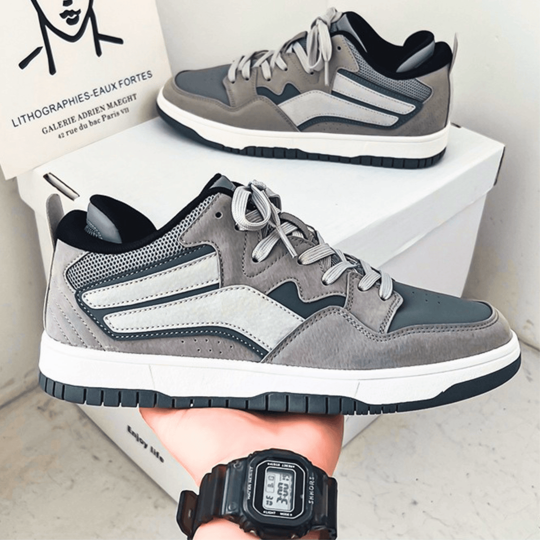 Weston & Finch - The Veltrano Sneaker - 14:10#Gray red;200000124:100013888