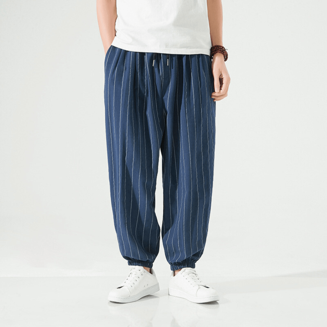 Weston & Finch - Urban Stripe Joggers - 14:691Navy;200007763:201336100;5:200000991Chinese Size 5XL