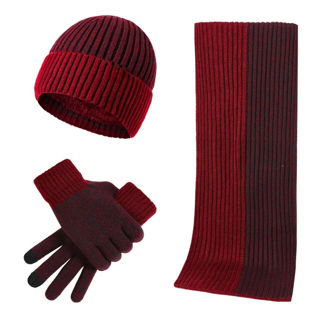 Molvana - Woolen Winter Set - 14:691#wine red